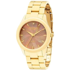 Relógio de Pulso Feminino Technos Dourado Redondo 2036LNH/4C