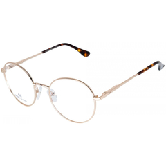 Óculos de Grau Unissex Empório Glasses Dourado Redondo EG4106 C1 48