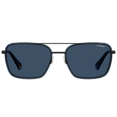 Óculos de Sol Masculino Polaroid Azul/Preto Retangular PLD6115S PJPC3 56