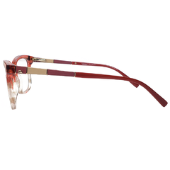 Armação para Óculos Feminino Ana Hickmann Vermelho Cristal/Cristal Quadrado AH6195 C04 54
