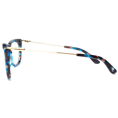 Armação para Óculos Feminino Carmim Azul Mesclado Gatinho CRM41202 C4 53