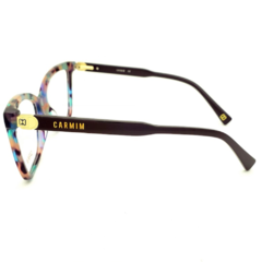 Armação para Óculos Feminino Carmim Cristal Multicolor Gatinho/Quadrado CRM41663 C3 54