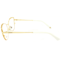 Armação para Óculos Feminino Carmim Dourado/Branco/Rosa Gatinho CRM41628 C2 53