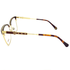 Armação para Óculos Feminino Carmim Dourado/Tartaruga Gatinho CRM41660 C2 54