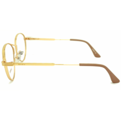 Armação para Óculos Feminino Carmim Nude/Dourado Redondo CRM41903 C2 53