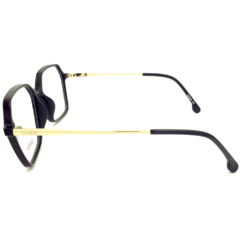 Armação para Óculos Feminino Carmim Preto Hexagonal CRM41925 C1 56