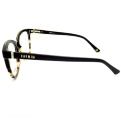 Armação para Óculos Feminino Carmim Preto Mesclado Clip-On CRM41606 C2 56