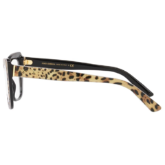 Armação para Óculos Feminino Dolce&Gabbana Onça/Preto Gatinho DG3308 3163 53