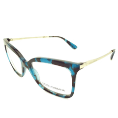 Armação para Óculos Feminino Dolce&Gabbana Verde Mesclado Quadrado DG3261 2887 53
