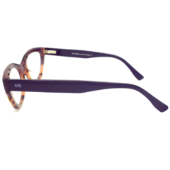Armação para Óculos Feminino Empório Glasses Azul Cristal/Marrom Mesclado Gatinho EG3428 C17 51