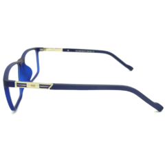 Armação para Óculos Feminino Empório Glasses Azul Cristal Retangular EG3340 C13 54