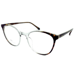 Armação para Óculos Feminino Empório Glasses Cinza Cristal/Tartaruga Clip-On EG3481 C19 51
