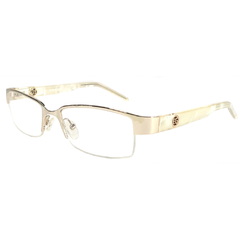 Armação para Óculos Feminino Empório Glasses Cromado Retangular EG585A C1 53