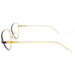 Armação para Óculos Feminino Empório Glasses Dourado/Azul Gatinho EG4229 C13 55