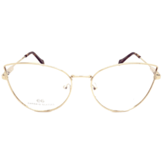 Armação para Óculos Feminino Empório Glasses Dourado Gatinho EG4096 C1 53