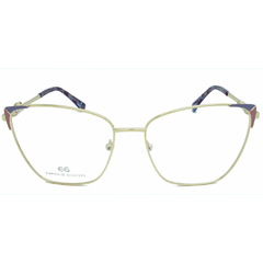 Armação para Óculos Feminino Empório Glasses Dourado Gatinho EG4140 C1 54