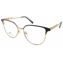 Armação para Óculos Feminino Empório Glasses Dourado/Marrom Gatinho EG4215 C12 52