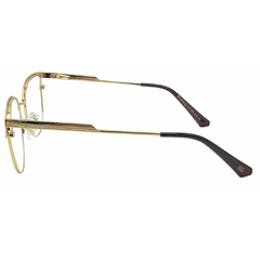Armação para Óculos Feminino Empório Glasses Dourado/Marrom Gatinho EG4215 C12 52