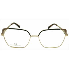 Armação para Óculos Feminino Empório Glasses Dourado/Nude/Marrom Quadrado EG4248P C12 53