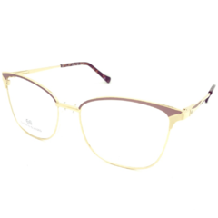 Armação para Óculos Feminino Empório Glasses Dourado/Nude Quadrado EG4177 C9 54