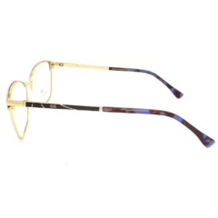 Armação para Óculos Feminino Empório Glasses Dourado/Preto Fosco Gatinho EG4178 C17 53
