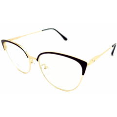 Armação para Óculos Feminino Empório Glasses Dourado/Preto Fosco Gatinho EG4214 C5 56