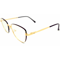 Armação para Óculos Feminino Empório Glasses Dourado/Preto Gatinho EG4230 C15 53