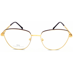 Armação para Óculos Feminino Empório Glasses Dourado/Preto Gatinho EG4230 C15 53