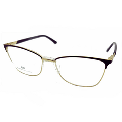 Armação para Óculos Feminino Empório Glasses Dourado/Preto Gatinho EG4249P C5 53