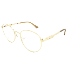 Armação para Óculos Feminino Empório Glasses Dourado Redondo EG4092 C1 51