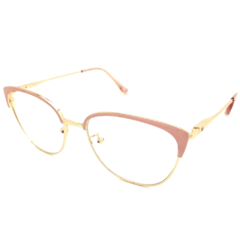 Armação para Óculos Feminino Empório Glasses Dourado/Rosa Baby Gatinho EG4214 C9 56
