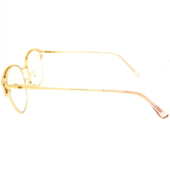 Armação para Óculos Feminino Empório Glasses Dourado/Rosa Baby Gatinho EG4214 C9 56