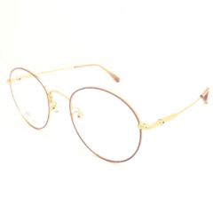 Armação para Óculos Feminino Empório Glasses Dourado/Rosa Baby Redondo PZ9G35