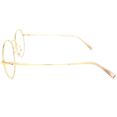 Armação para Óculos Feminino Empório Glasses Dourado/Rosa Baby Redondo PZ9G35