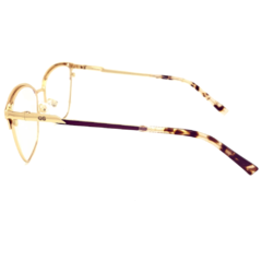 Armação para Óculos Feminino Empório Glasses Dourado/Vinho Gatinho EG4207 C9 54