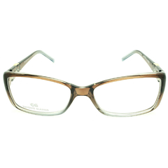 Armação para Óculos Feminino Empório Glasses Marrom Cristal/Azul Cristal Retangular EG3230 C15 53