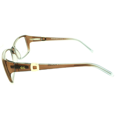 Armação para Óculos Feminino Empório Glasses Marrom Cristal/Azul Cristal Retangular EG3230 C15 53