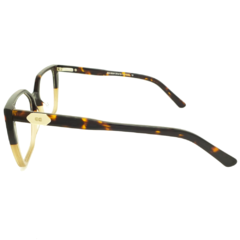 Armação para Óculos Feminino Empório Glasses Marrom Cristal/Bege Cristal Gatinho EG5004 C18 54
