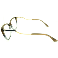 Armação para Óculos Feminino Empório Glasses Marrom Cristal/Cinza Cristal Gatinho EG3350 C13 51