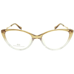 Armação para Óculos Feminino Empório Glasses Marrom Cristal/Cristal Gatinho EG3352 C4 53