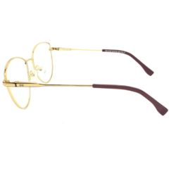 Armação para Óculos Feminino Empório Glasses Marrom/Dourado Gatinho EG4181 C5 54