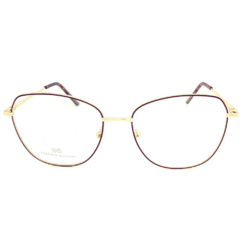 Armação para Óculos Feminino Empório Glasses Marrom/Dourado Redondo EG4196 C5 56