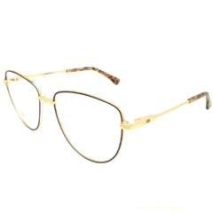 Armação para Óculos Feminino Empório Glasses Preto/Dourado Redondo EG4203 C5 53