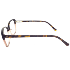 Armação para Óculos Feminino Empório Glasses Marrom/Rosa Cristal Gatinho EG3223 C4 54