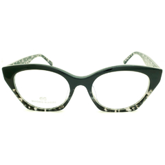 Armação para Óculos Feminino Empório Glasses Mescla Preto/Cristal Gatinho EG3370 C5 51