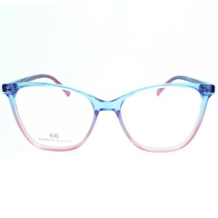 Armação para Óculos Feminino Empório Glasses Mescla Rosa Cristal/Azul Cistal Quadrado EG3362 C13 54