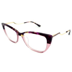 Armação para Óculos Feminino Empório Glasses Mescla Rosa/Rosa Cristal Gatinho EG3350 C17 54