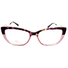 Armação para Óculos Feminino Empório Glasses Mescla Rosa/Rosa Cristal Gatinho EG3350 C17 54