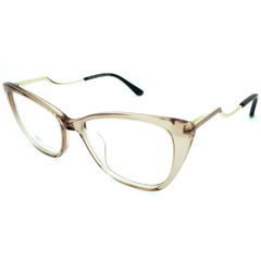 Armação para Óculos Feminino Empório Glasses Nude Cristal Gatinho EG3351 C8 53