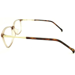 Armação para Óculos Feminino Empório Glasses Nude Cristal Quadrado EG3327 C12 53
